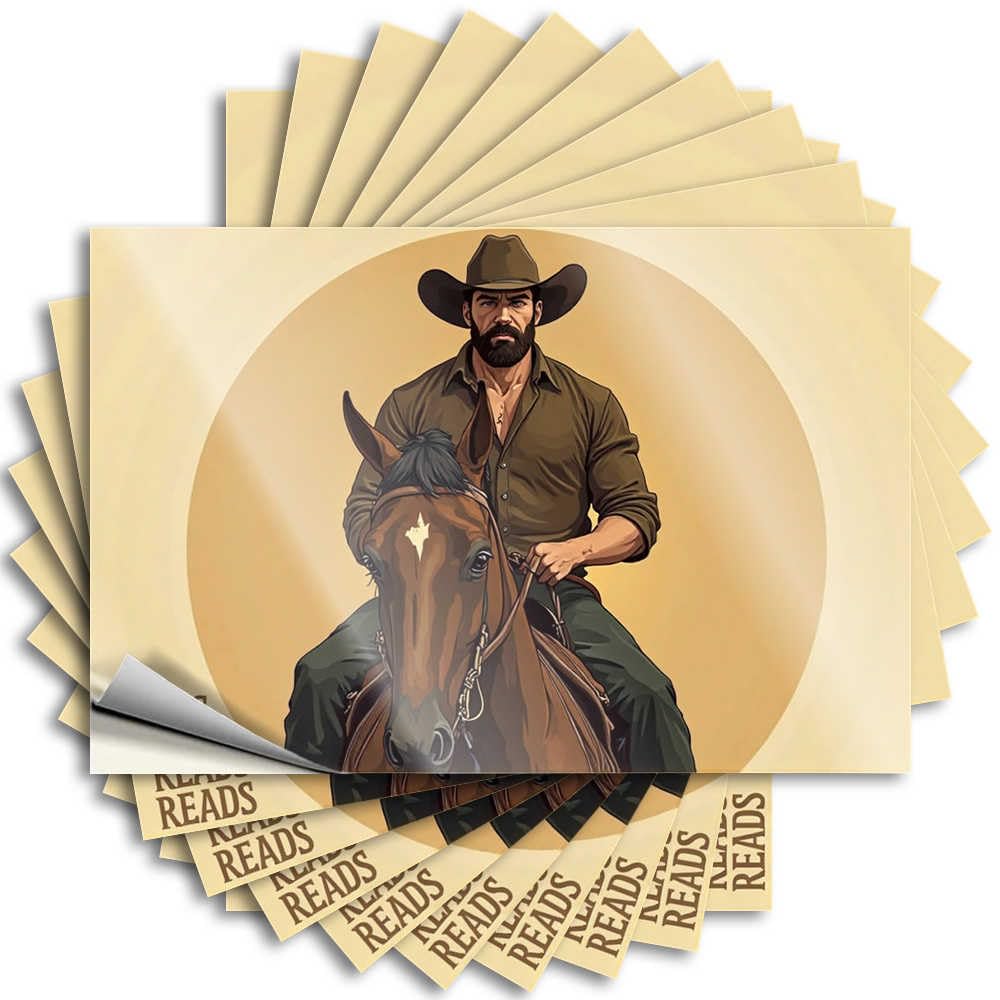 Happy, Funny Sticker Window Riding Into The Sunset: A Western Adventure | Sports Stuff(6X9CM)