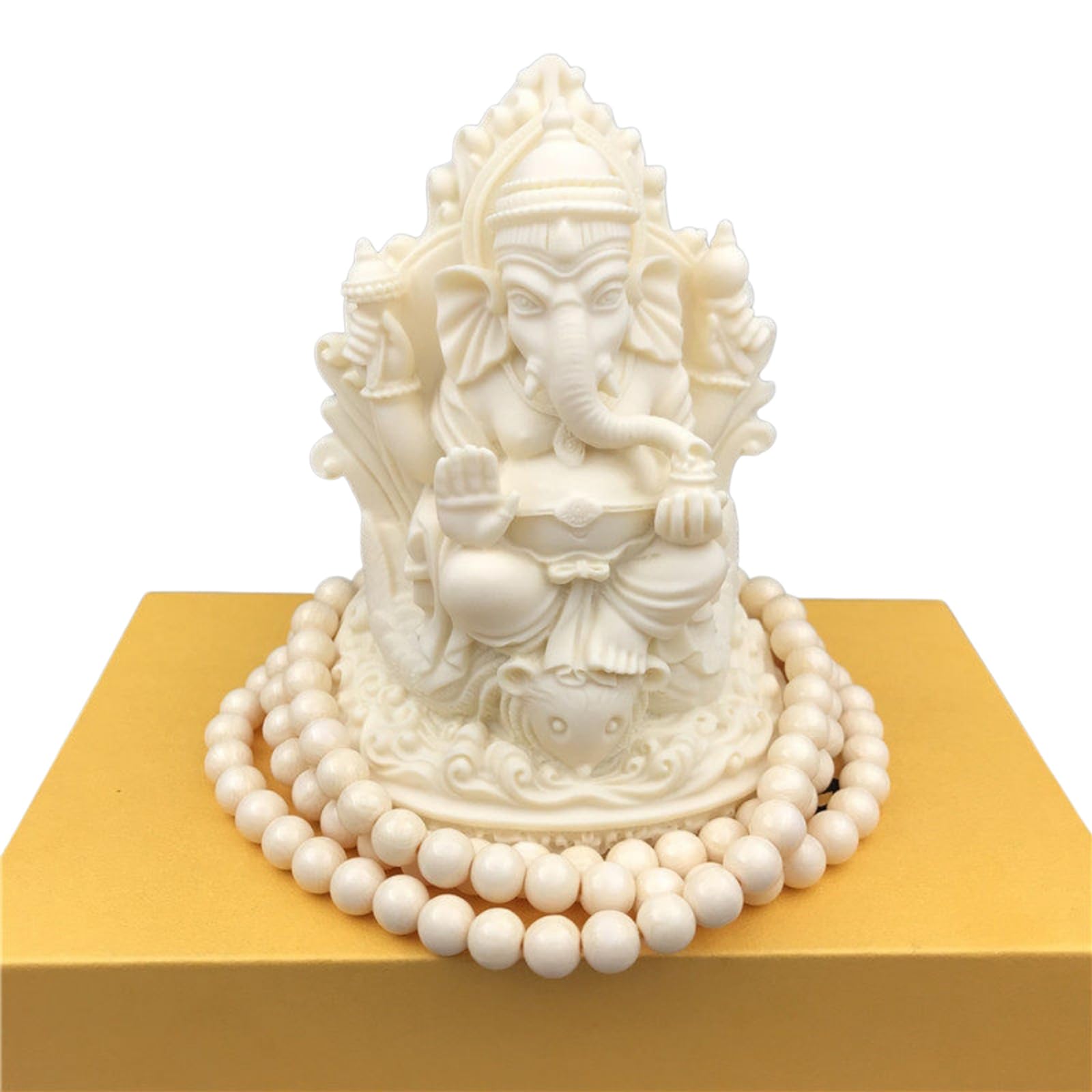 YXCQHZM Ganesh Buddha Figurine Elephant God Statue Handmade Gift Decoration Ornaments for Home, Garden, Car (D)