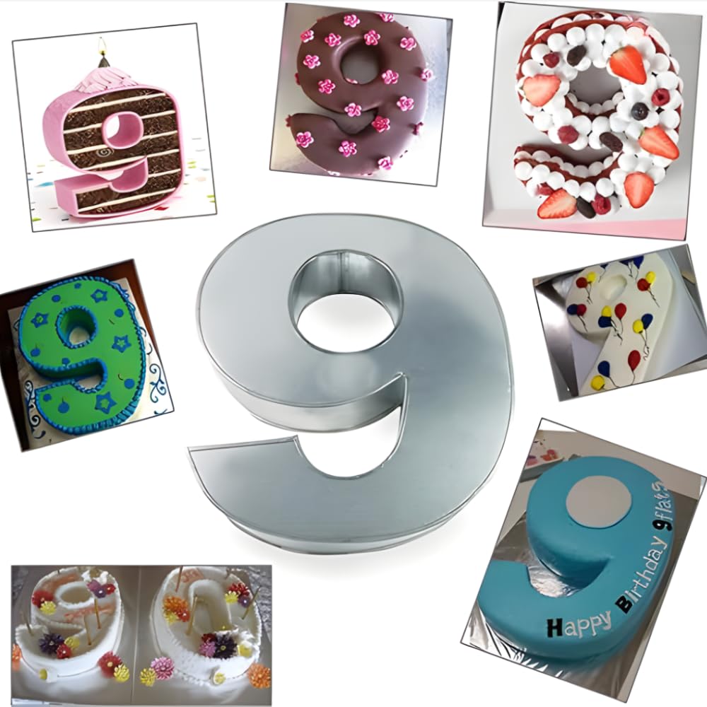 AmeriTins® Small Number Nine Shape Cake Pans L10 - W8 - H2.5