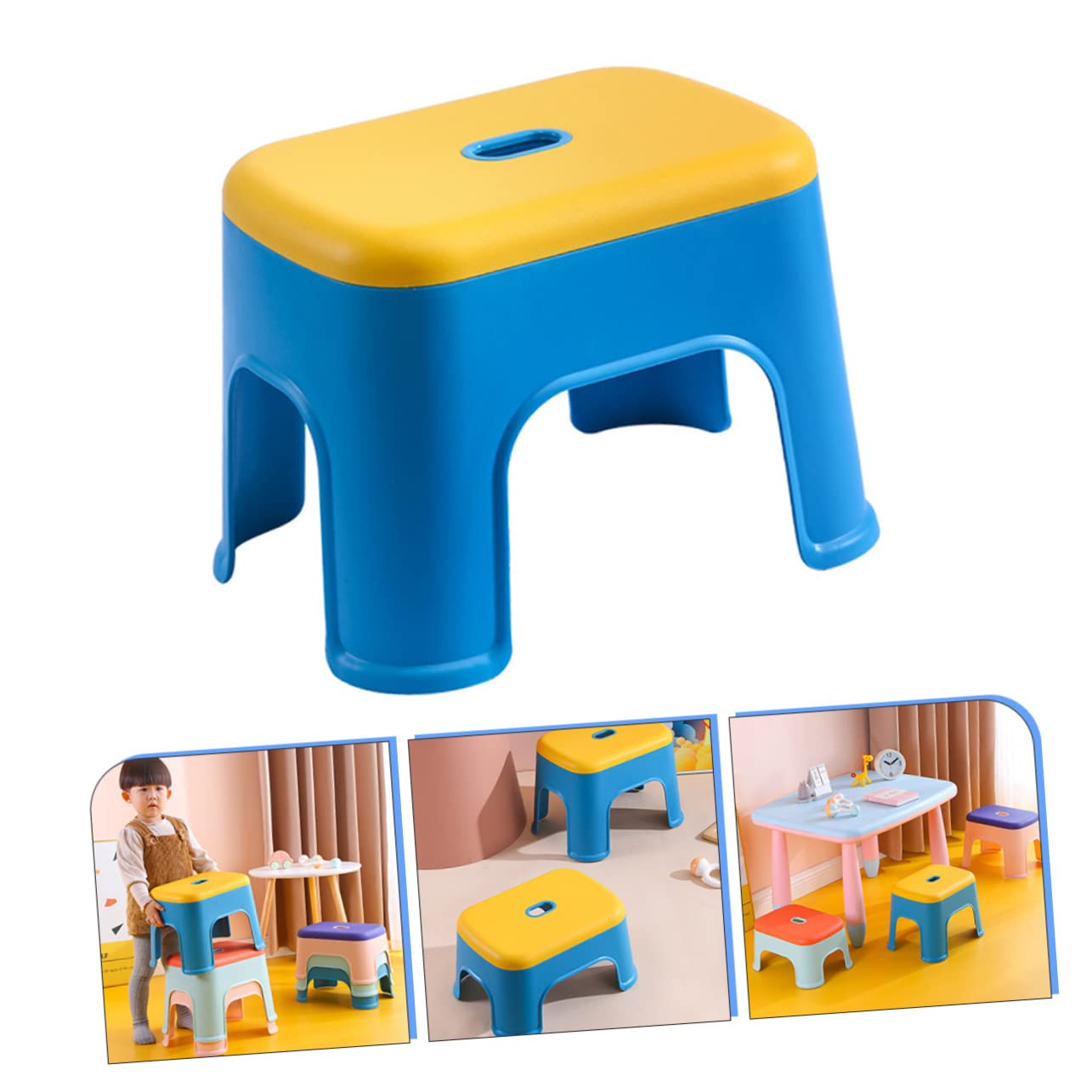 SUPVOX Taburete Antideslizante De Plástico Hogar Jardín De Infancia Color y Adecuados para Uso Diario
