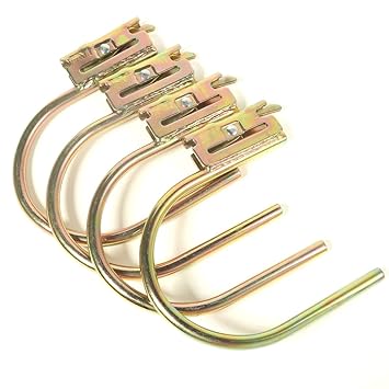 4 PCS E-Track Steel J Hooks Tie Down with Spring Fitting, Heavy Duty 6