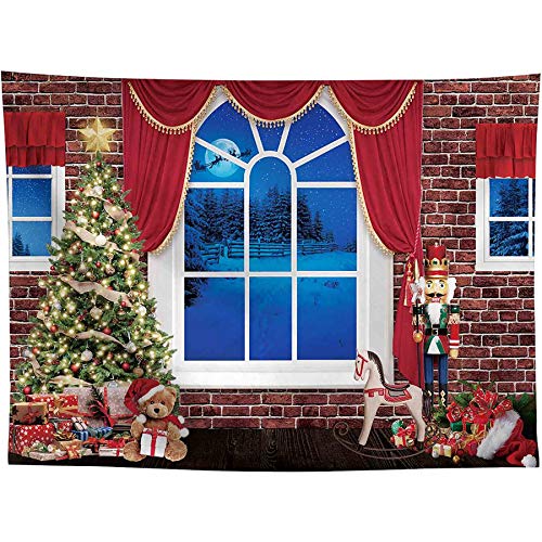 Allenjoy 8x6ft Christmas Nutcracker Party Supplies for Newborn Kids 1st Birthday Gifts Decorations Props Happy New Year Merry Xmas Santa Claus Indoor Photography Background Studio Photoshoot Favors