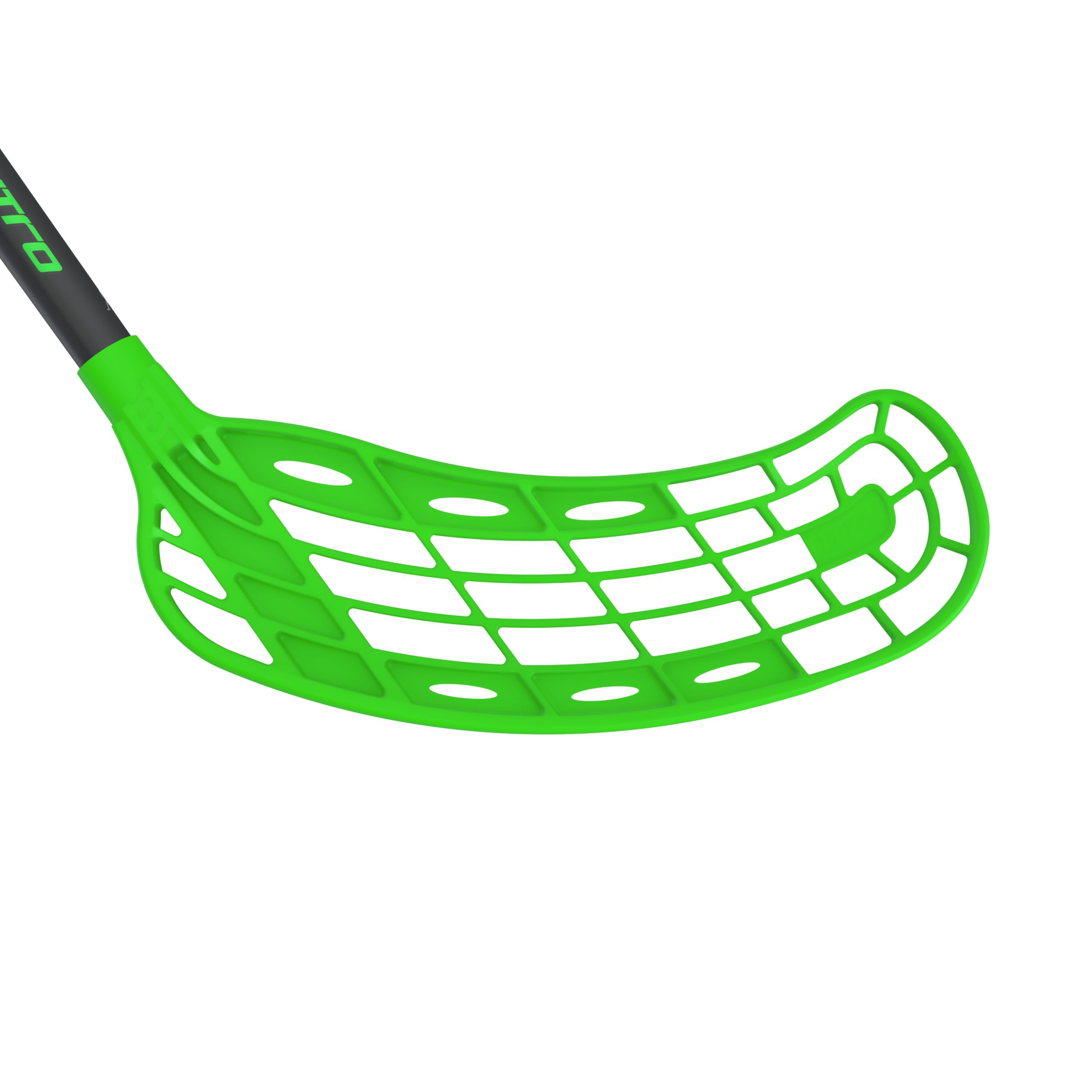 FAT PIPE Floorball Schläger Unihockey Stock Nitro 33 WIZ - Black NEON Green - IFF Zertifiziert, mit WIZ Schaufel/Kelle