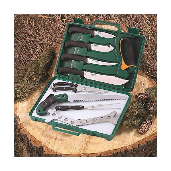 Game Processor Hunting Knives, Complete 12Piece Deer Field Dressing