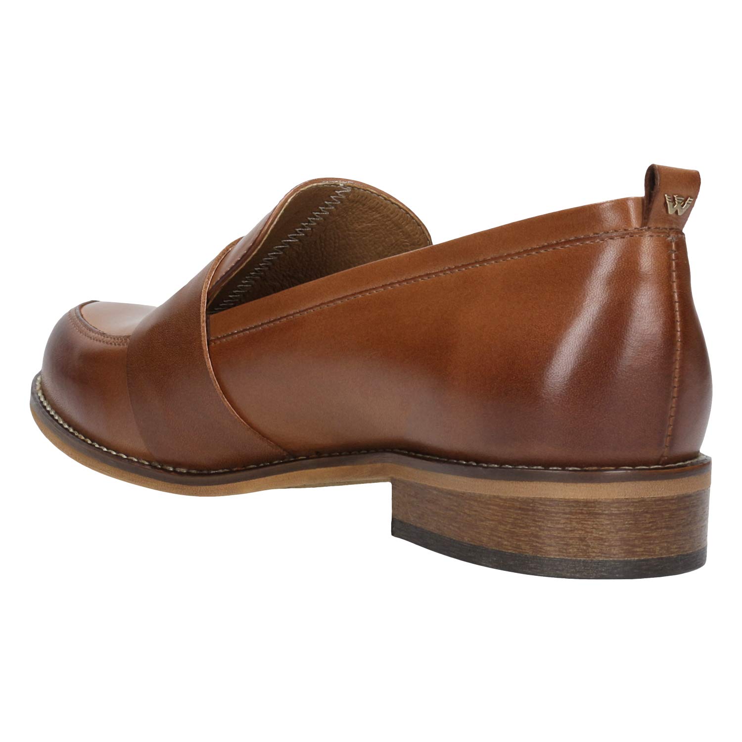 Wojas Mokasyny Damskie, Wsuwane Buty Skórzane, Wygodne i Eleganckie Półbuty - Jasnobrązowe