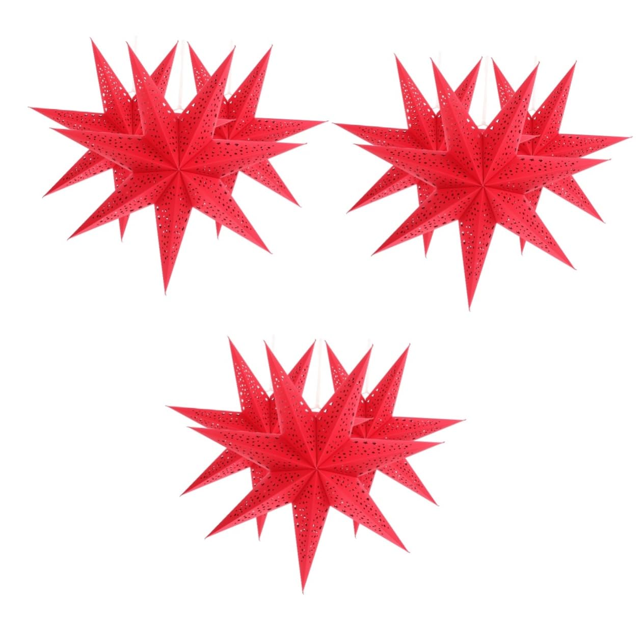 Uonlytech 9pièces Abat-jours Étoile Pour Noël Suspension Lumineuse Créative Étoile Décoration De Plafond Élégante