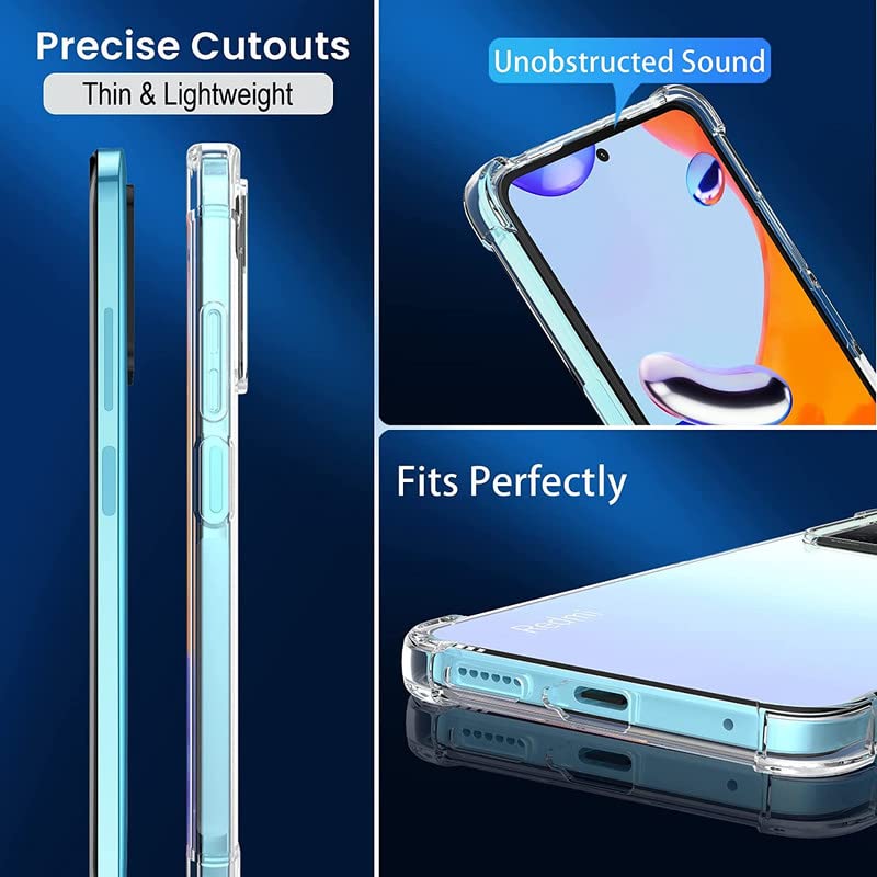 Image of Silicone Shockproof Bumper Ultra Clear Slim Anti-Slip Grip Soft Flexible Back Cover For Xiaomi Note 11 Pro Plus 5G / Xiaomi Redmi Note 11 Pro+ 5G (Transparent)