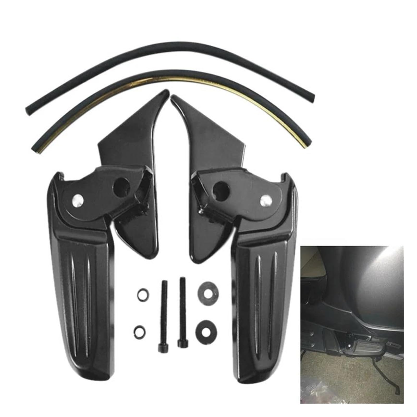 per Piaggio per Vespa per Primavera per Primavera LX LXV 150 125 Pedali Pieghevoli per Moto Pedali Modificati per Moto(Nero)