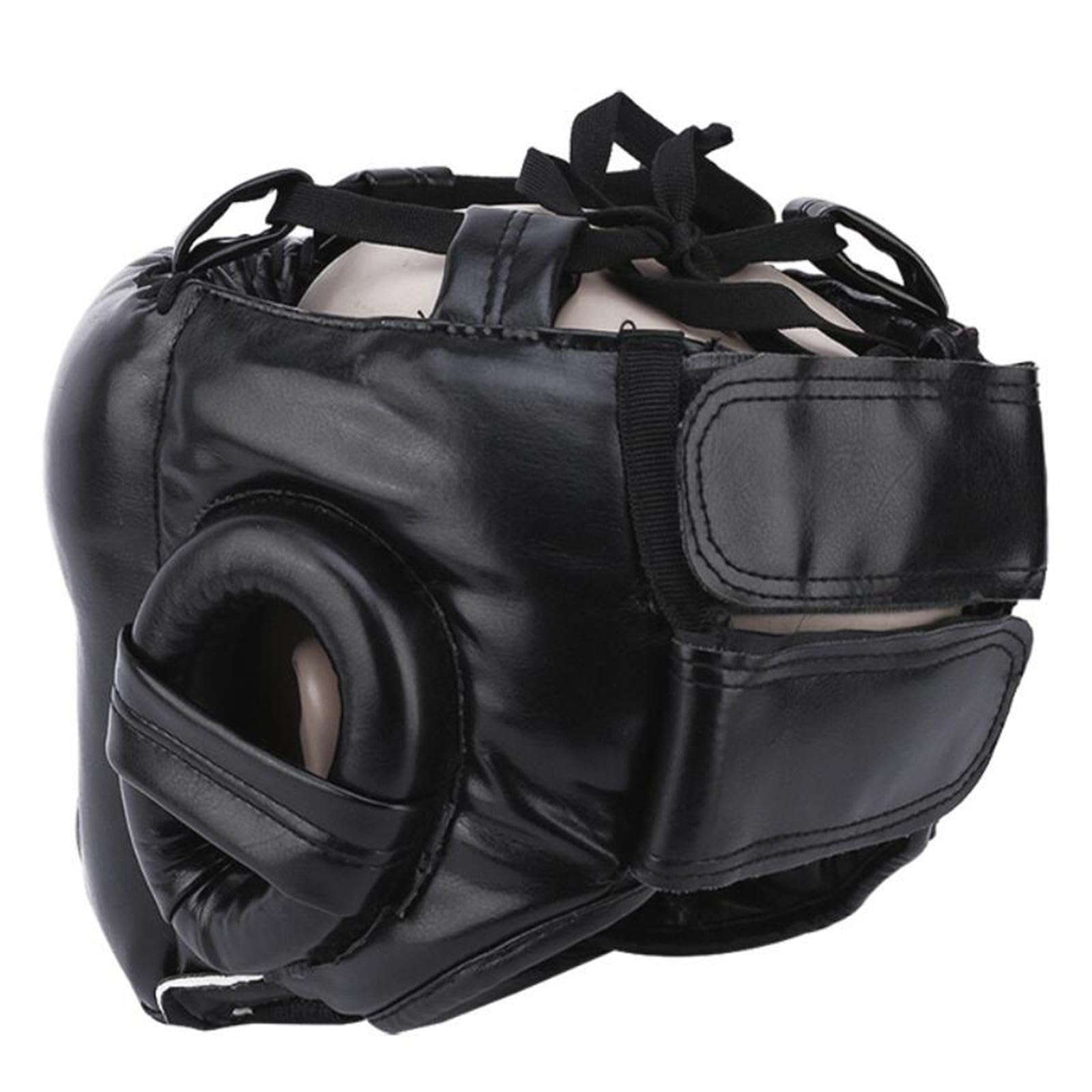 Casco de Kickboxing Protector Cefálico con Visión Clara Acolchado Suave