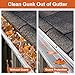 FIRMDKWEED 5 inch Gutter Guard, 13 Pack-52ft, Aluminum Rain Gutter Guard, DIY Leaf Filter Gutter Guard Protection Cover, Raptor Mesh Gutter Screen Cleaning Tools for Downspout, Roof, with Screws