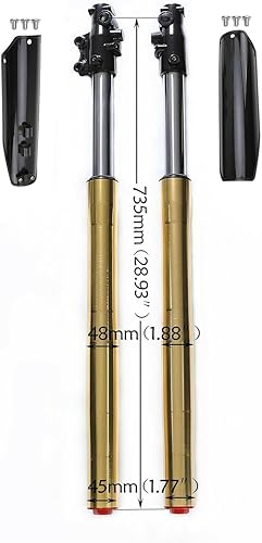 Miniatura 4 de Amortiguador de suspensión de horquilla delantera de 29 pulgadas con abrazaderas de montaje en árbol triple para manillar, conjunto de montaje