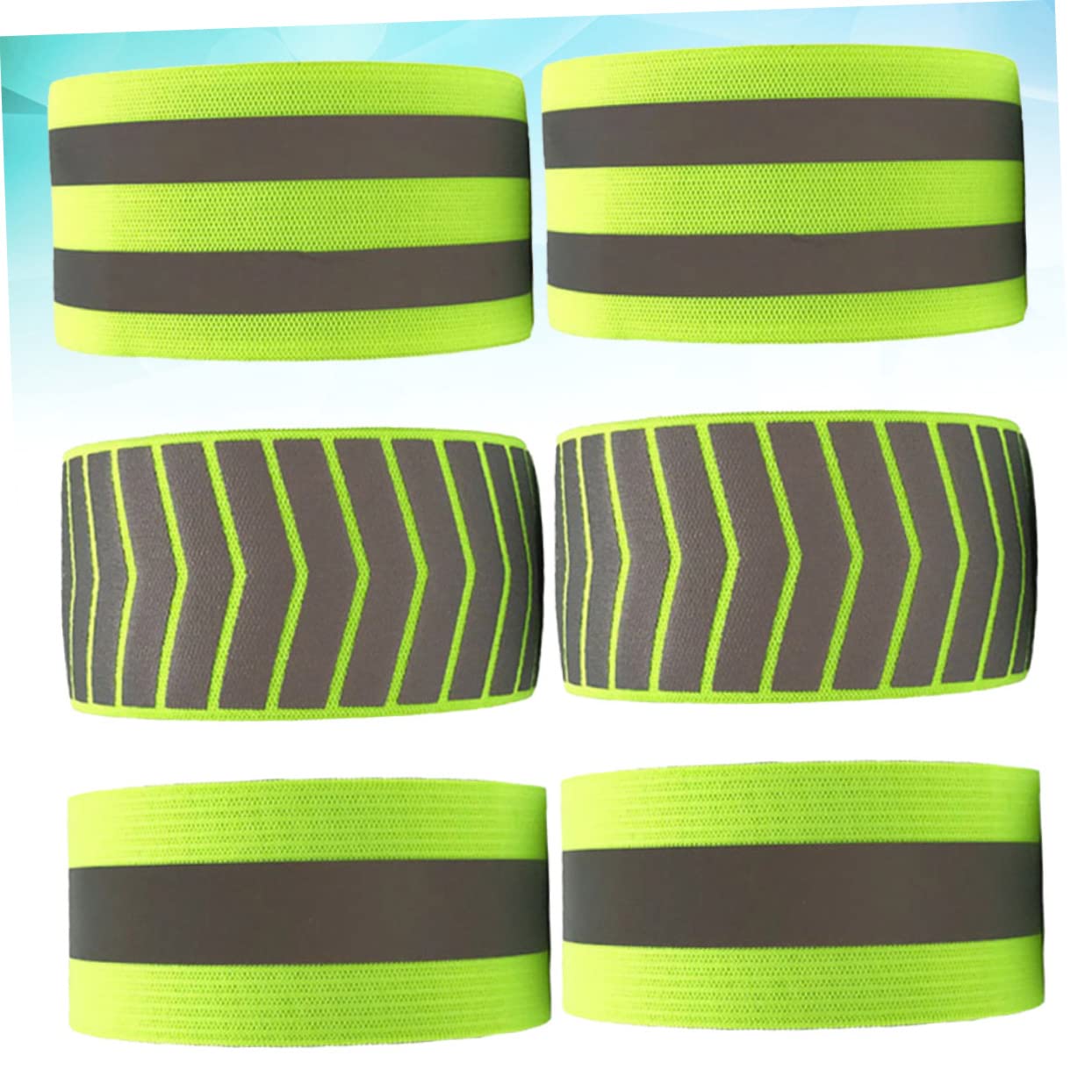 Abaodam Brazalete Reflectante Deporte Visibilidad Pulsera Noche Bandas Reflectoras Fluorescente Banda De Seguridad Brazaletes Cinturón De Correr Green
