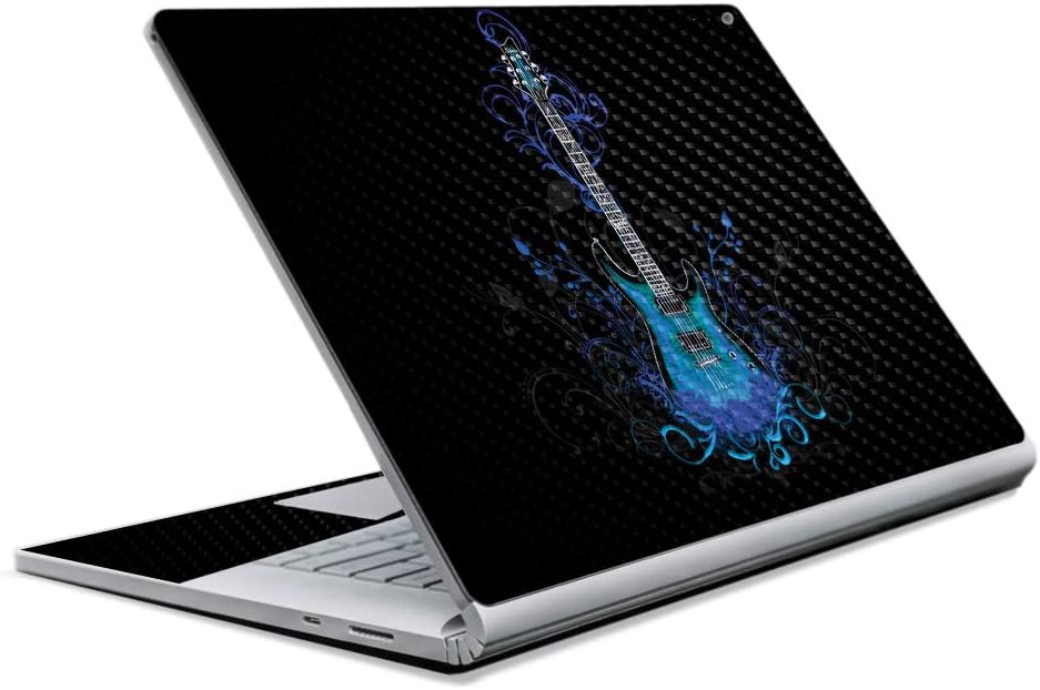 MightySkins Carbon Fiber Skin for Microsoft Surface Book 2 13" (2017) - Keep The Beat,Protective, Durable Textured Carbon Fiber Finish,Easy to Apply, Remove, and Change Styles,