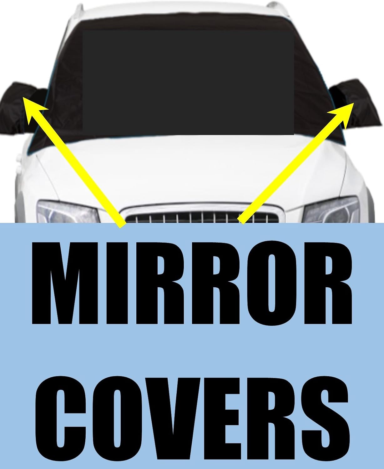 APSG ICE Snow Windshield Window Outside Cover | Magnetic Shade Frost Rain | Waterproof Car Premium | w/Mirror Covers