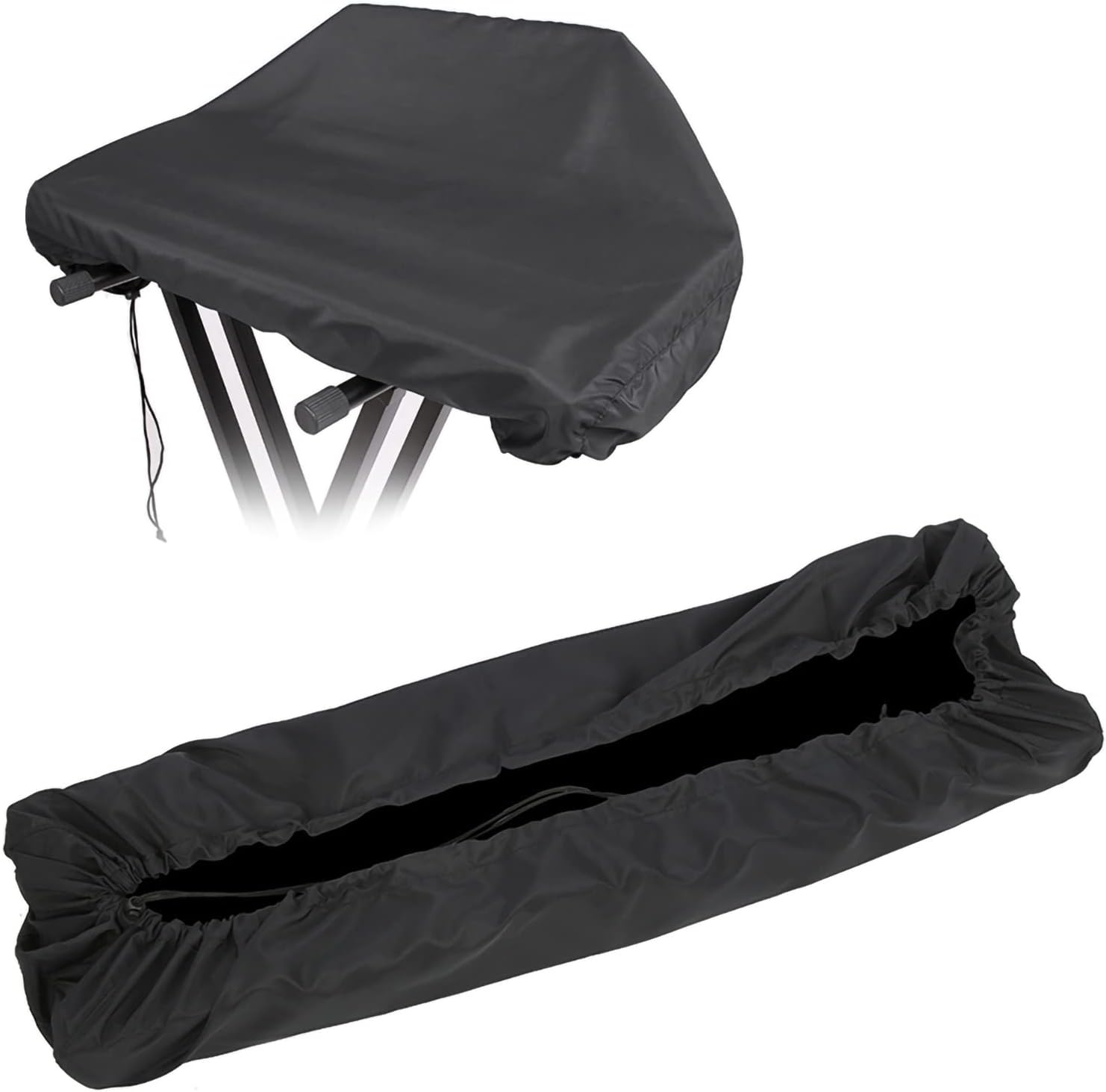 88 Key Digital Piano Dust Cover, Black Soft Fabric Keyboard Protector for Electronic Music Instruments, Full Size Piano Case