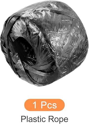 Miniatura 5 de Cuerda de nailon de poliéster para embalaje incluido en el hogar, bricolaje, 492.1 ft492 pies1 rollo de plástico, negro