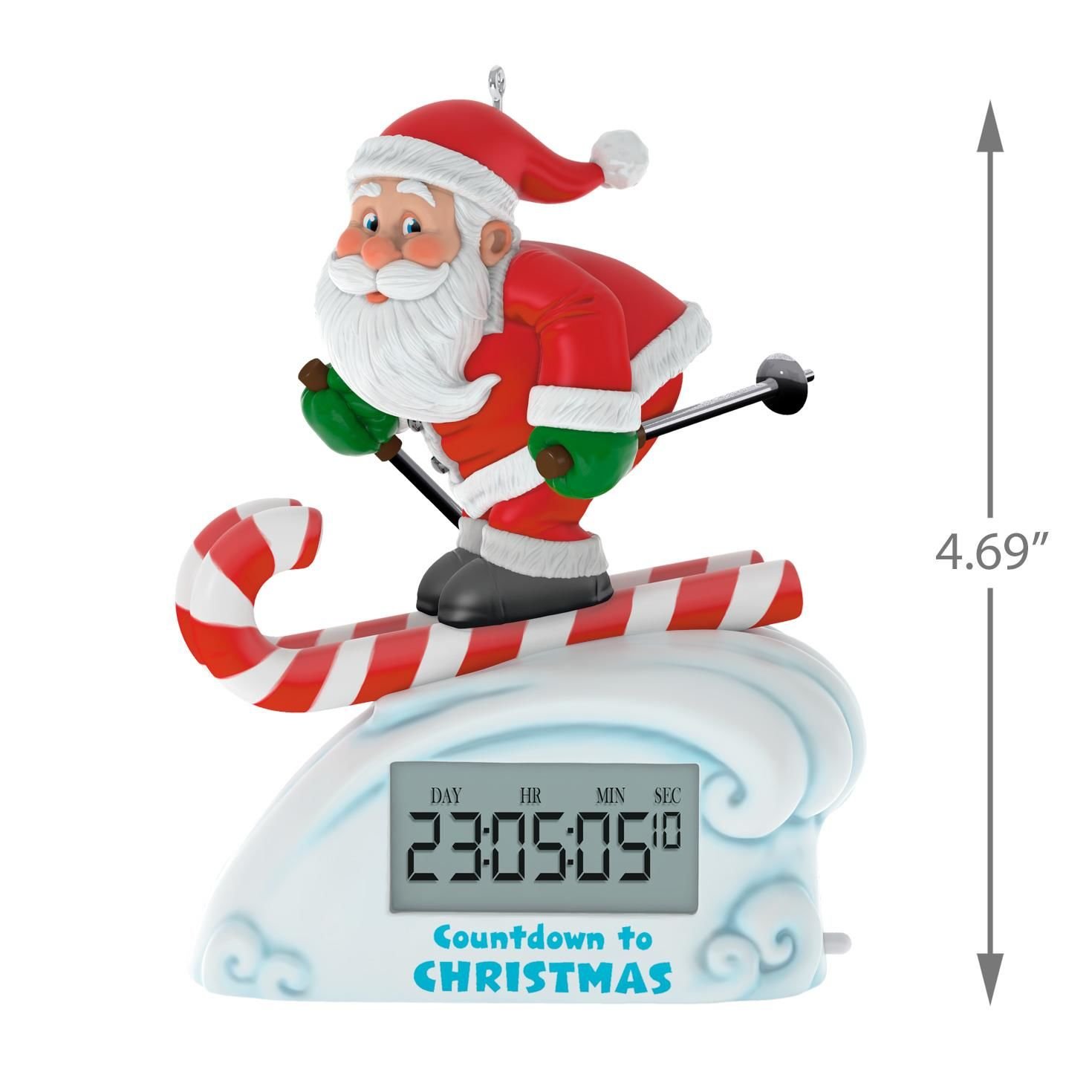 Christmas Countdown Clock クリスマスカウントダウン時計 Amazon.com: Hallmark 2495QGO1425 Countdown Santa Skiing Keepsake