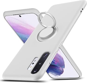 Duluqboba Galaxy Note10 Plus Case Ring Silicone Lens Protection Thin 360  Rotation Car Holder TPU for Galaxy Note10 Plus
