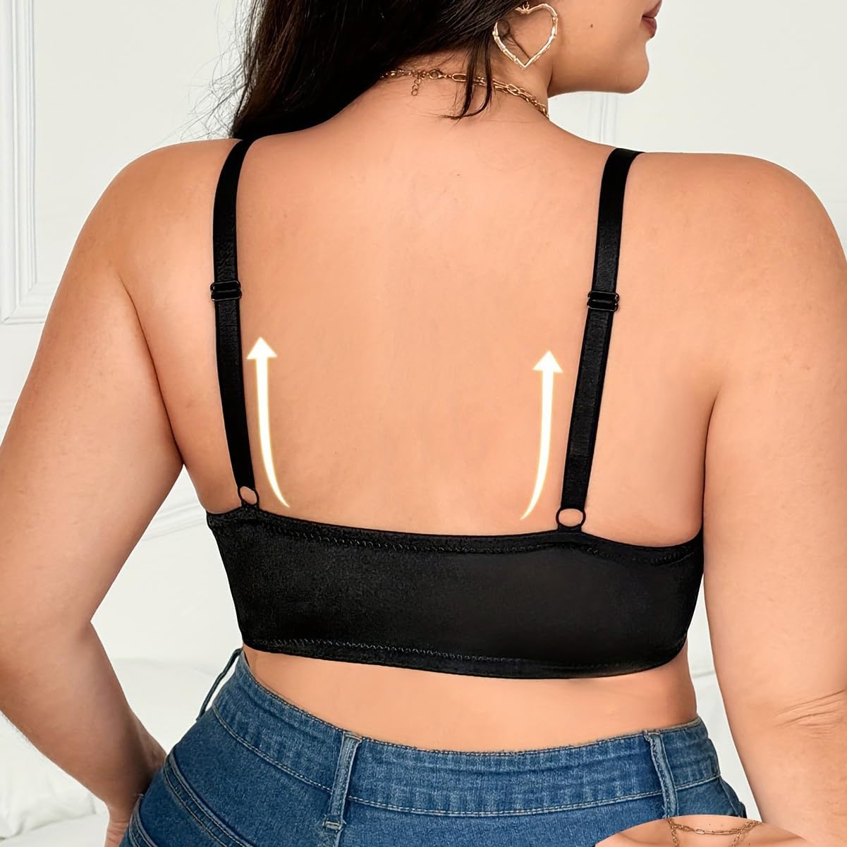 Women's Underwire Deep V Bra Front Closure Bra - Image 3