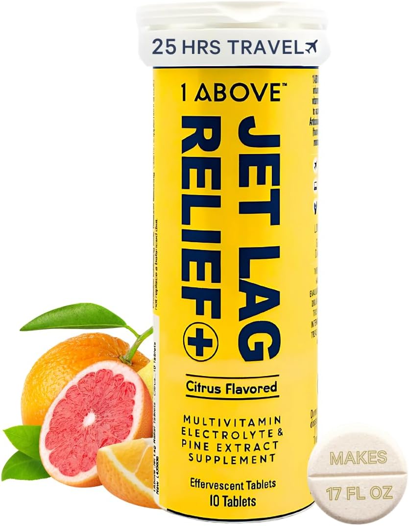 1Above Jet Lag Relief Eff. Drink Tablets for Travel Citrus 1 Tube (10ct)