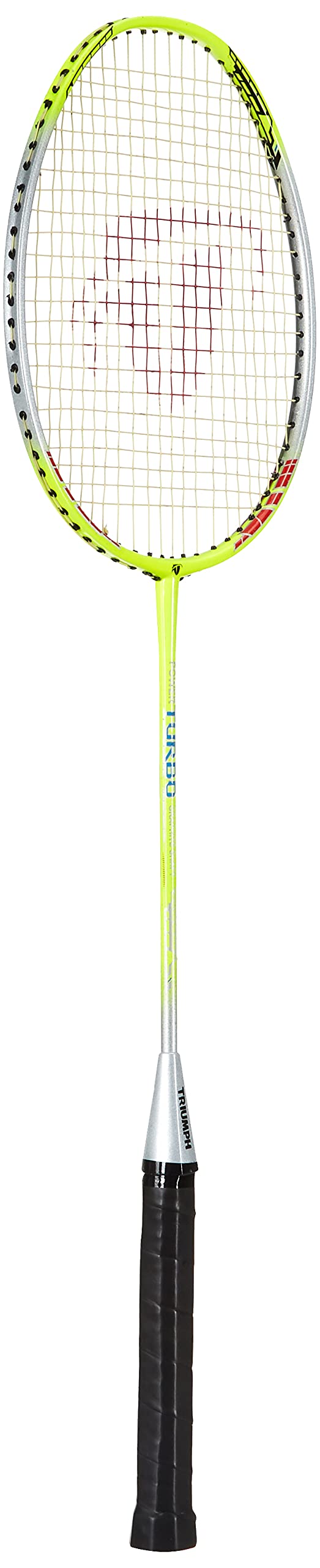 Triumph Turbo Graphite Composite Light Weight Strung Badminton Racket with Titan-6R Double Compartment Badminton Bag Sky/Black-image-28