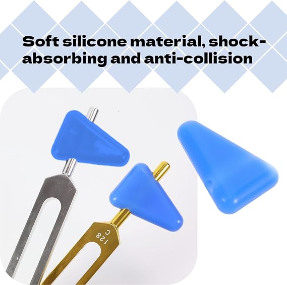 2Pcs Tuning Fork Holder Silicone Tuning Fork Triangle Base Support for Secure Comfortable Use