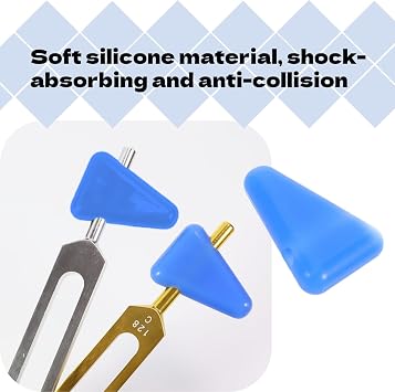 2Pcs Tuning Fork Holder Silicone Tuning Fork Triangle Base Support for Secure Comfortable Use