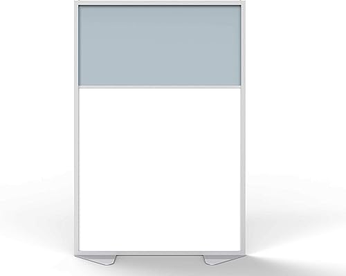 Vista 29 de Ghent Divisor de privacidad para separador de ambientes, pizarra blanca magnética de porcelana, doble cara con marco de aluminio y relleno de panel