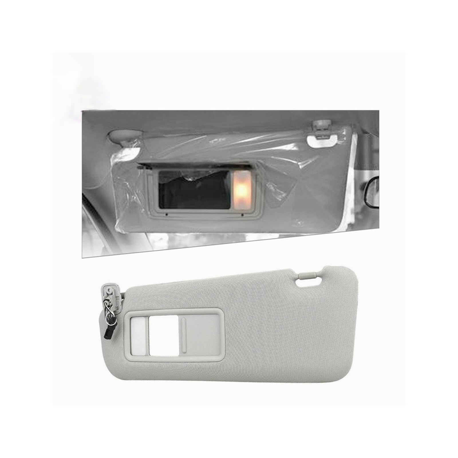 Gray Sun Visor Compatible for Mazda CX-9 CX9 2010 2011 2012 2013 2014-2015 TDY1-69-320 DY169320 Left Driver Side Front Blind Shade Sunvisor(2X Left-Right)