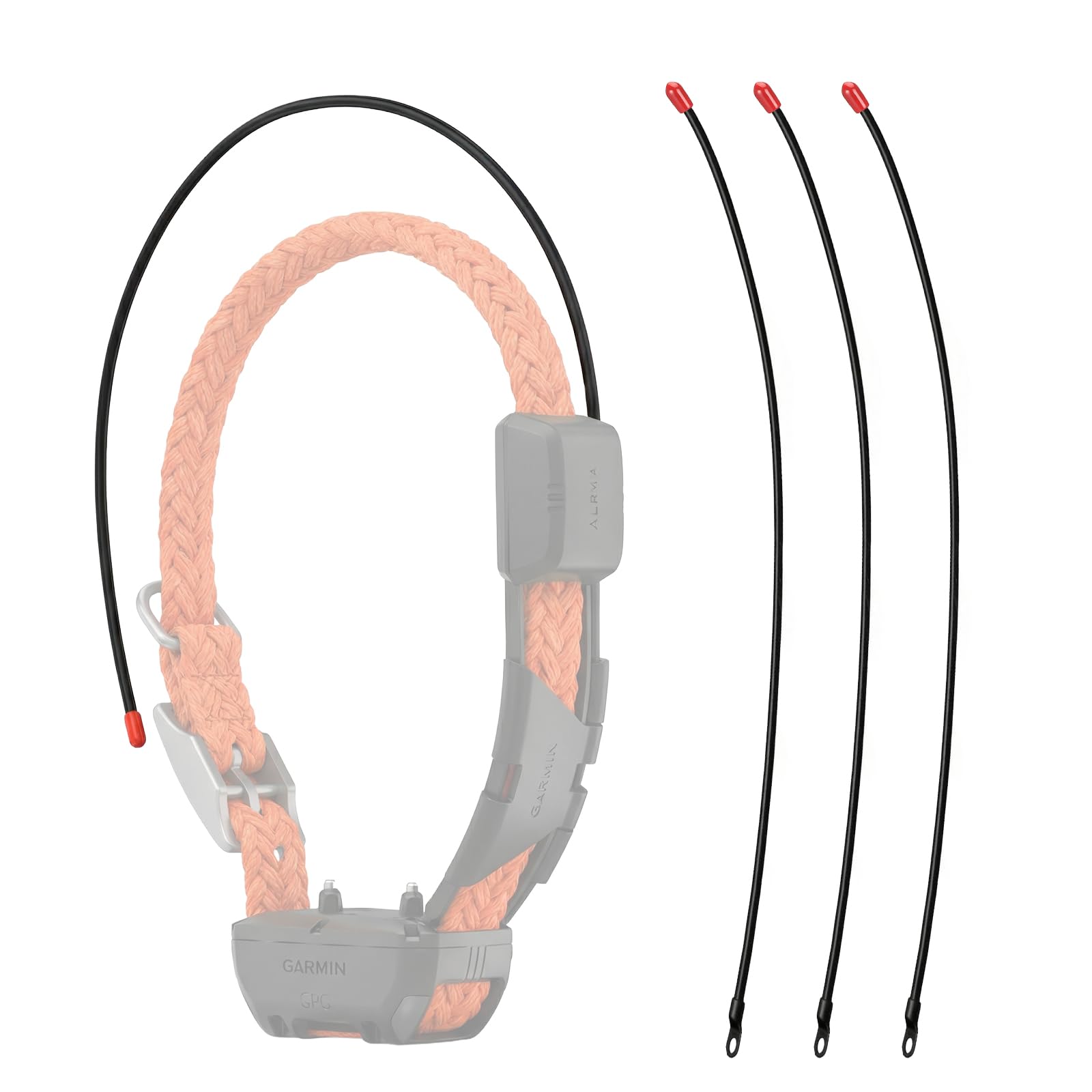 Hsei 3 antenas de repuesto estándar VHF de largo alcance compatibles con Garmin T20, TT25, T5, TT10, TT15, DC50, TB10, dispositivo de collar de perro, color negro
