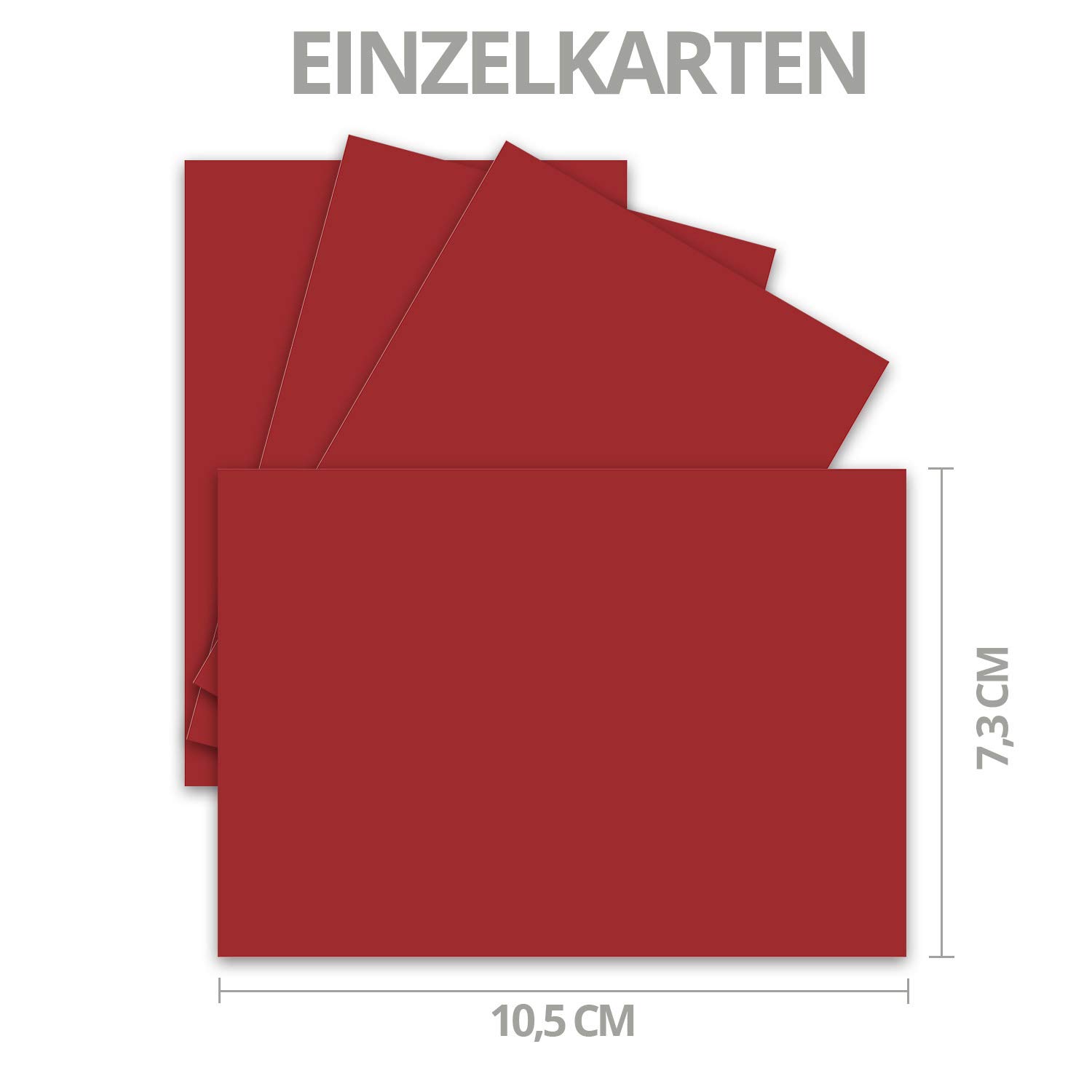 400 x kartka z kopertą, zestaw pojedynczych kart DIN A7 - 10,5 x 7,3 cm - różowo-czerwona (czerwona) z kopertami C7 klejenie na mokro idealne zawieszki na prezent