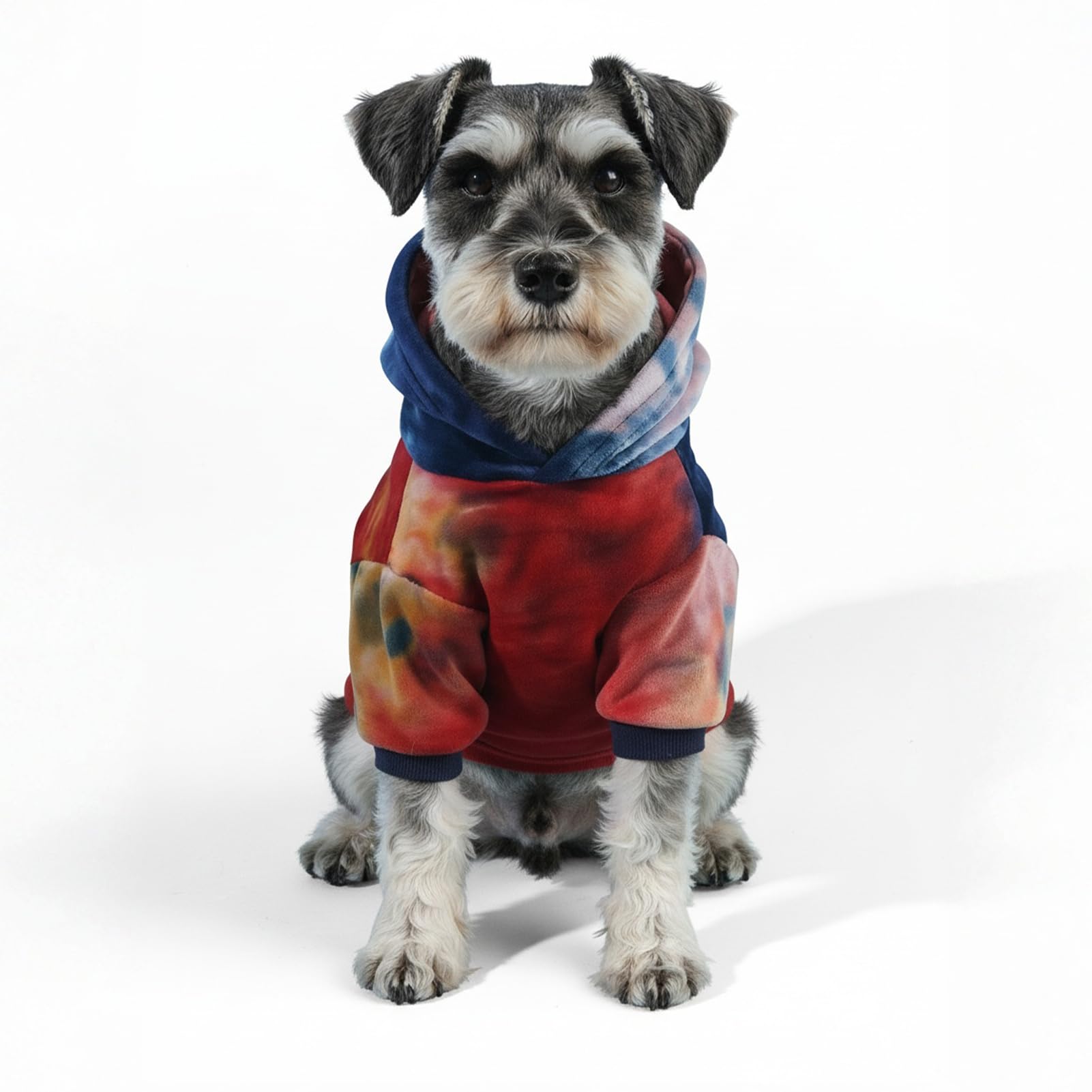 Mklhgty Tie Dye Dog Hoodie Puppy Sweater Sweatshirt, Cold Weather Coat Pet Clothes for Dog Cat