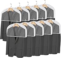 Vista 9 de Kntiwiwo Fundas de hombro para colgar ropa (juego de 10) cubiertas de polvo transpirables para prendas de vestir cubiertas protectoras de ropa