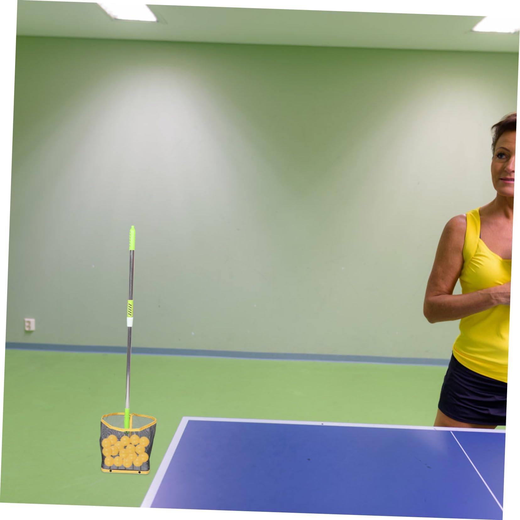 Sosoport Raccoglitore di Palline da Ping Pong Portatile Telescopico | Acciaio Inossidabile e Abs, Struttura Robusta, Facile da Riporre, Uso Outdoor
