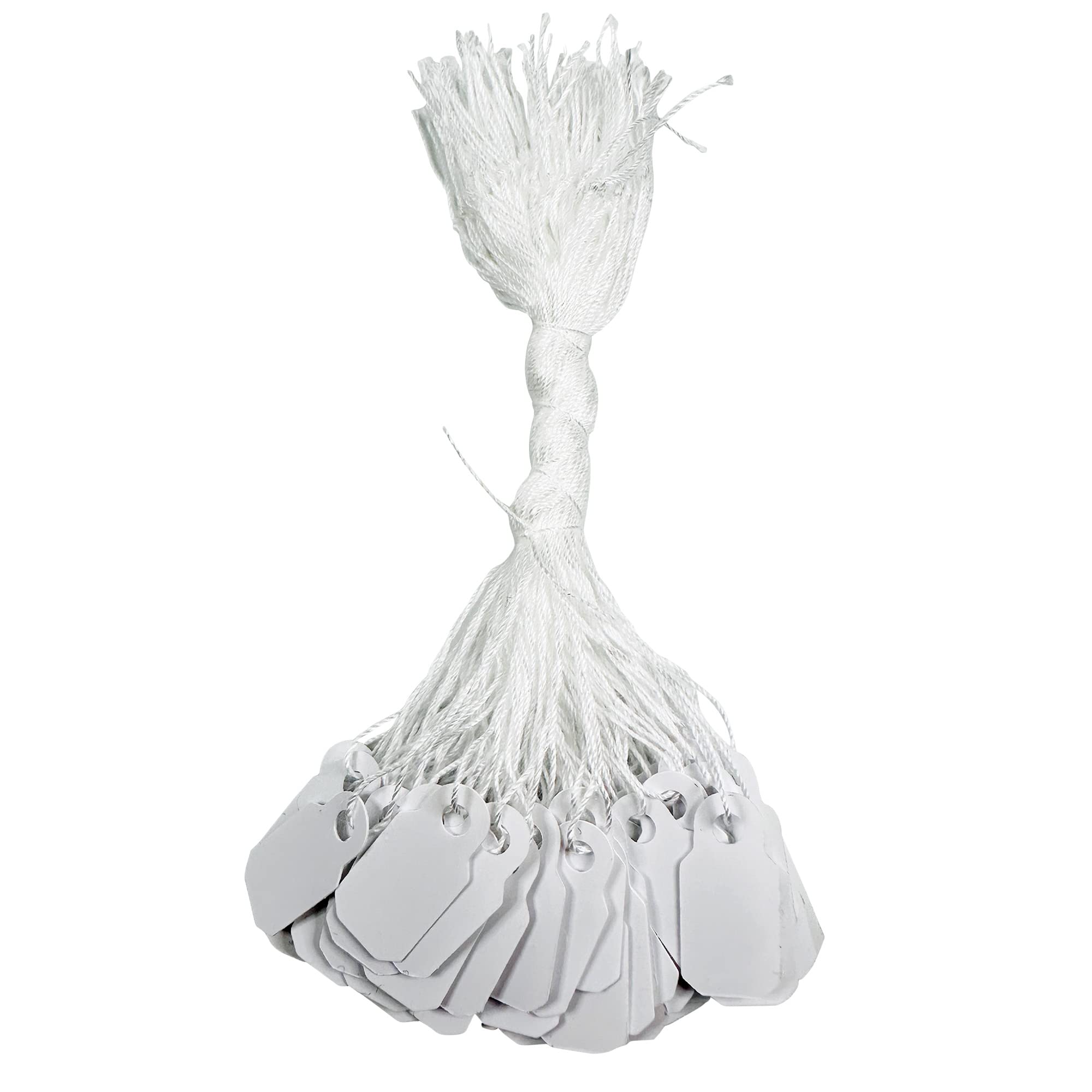 CuteBox 100-Piece Large White Jewelry String Tags - 5/8" X 15/16", Price Tags For Crafts, Clothing, Gifts - View #12