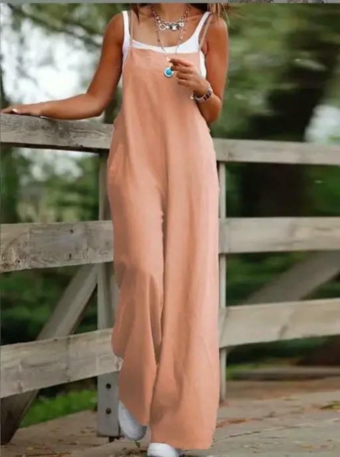Mono De Verano Mono Informal De Moda Y Corte Holgado para Mujer, Tallas Grandes S-5Xl