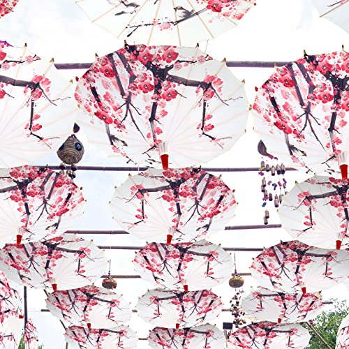 4Pcs Oiled Paper Umbrella Chinese Classical Plum Blossom Paper Umbrella Parasol Art Dance Japanese Umbrella – Bild 8