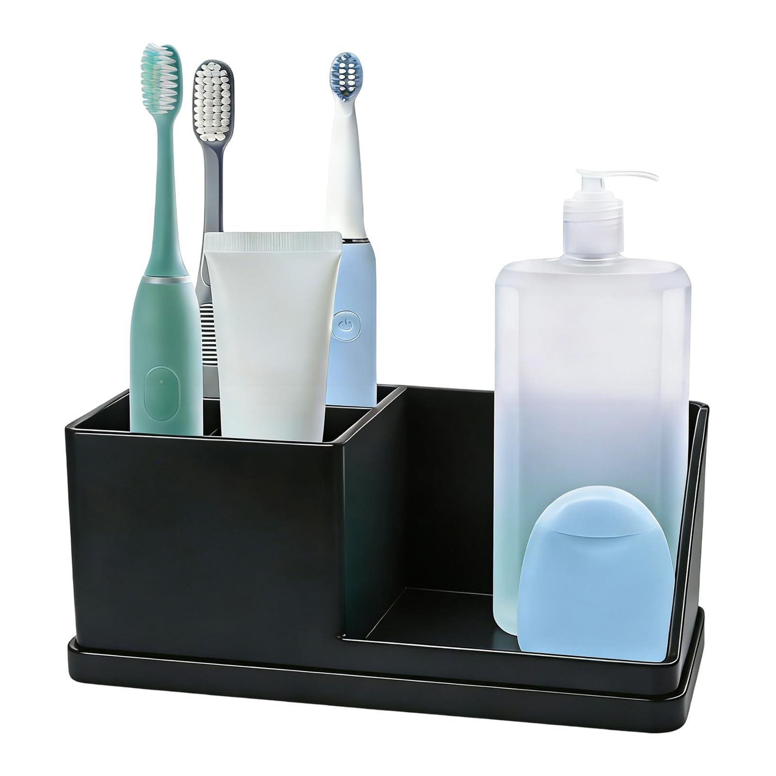 Silicone Toothbrush Holder with Drain Feature for Countertop Hygiene and Bathroom Organization Countertop Toothbrush Silicone Drain Hole Design for Hygiene and Storage