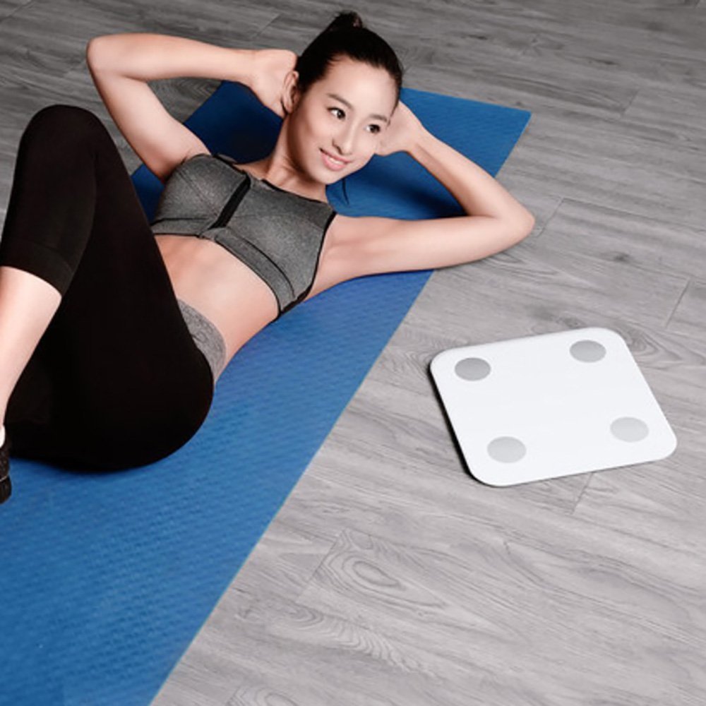 Xiaomi Smart Bluetooth Körperfettwaage präzise Gesundheitsmessung mit Xiaomi App Auto Datensynchronisation unterstützt Weiß