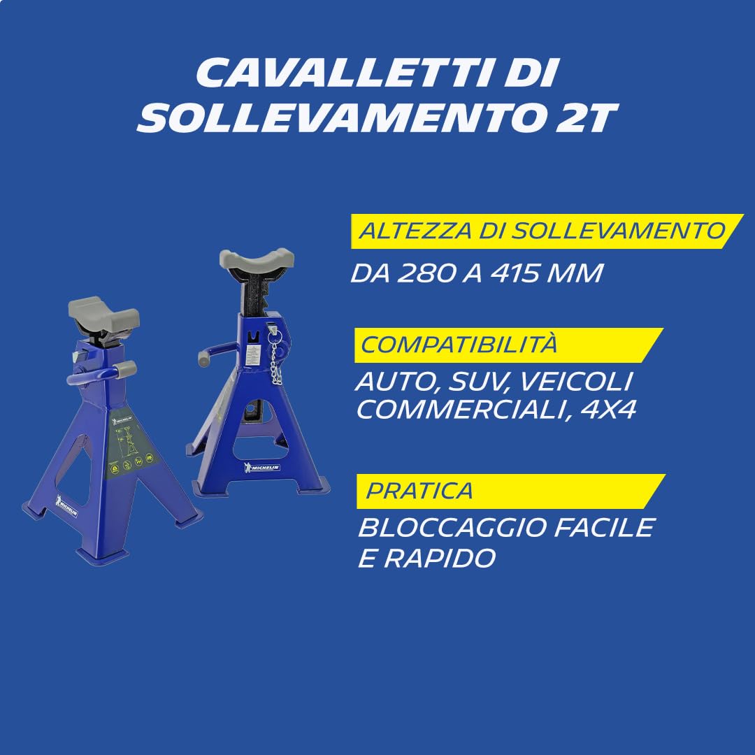 MICHELIN 2 cavaletti Auto treppiedi a cremagliera 2 tonnellate