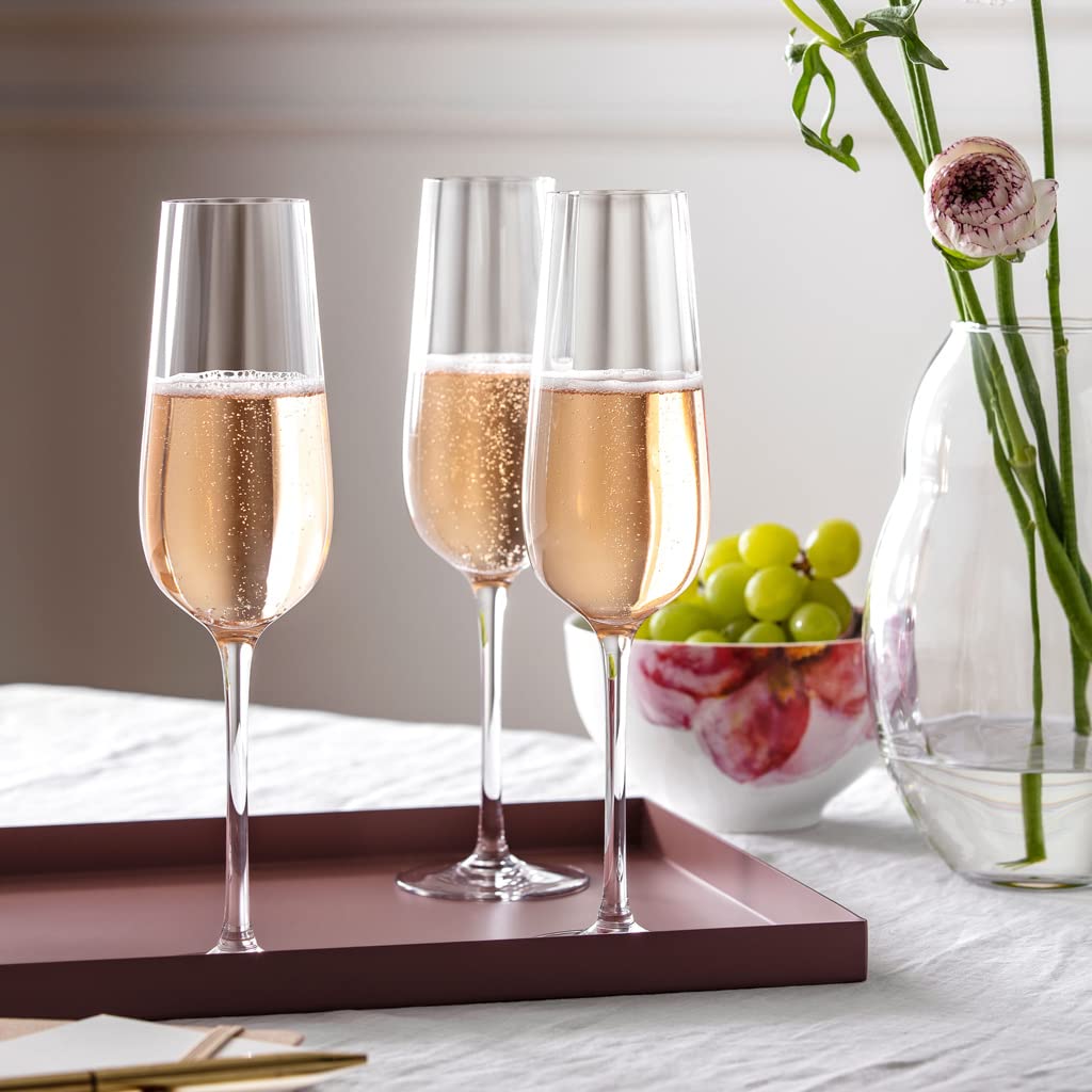 Villeroy & Boch - Rose Garden flûte à champagne, ensemble de 4 pièces, 120 ml, cristallin