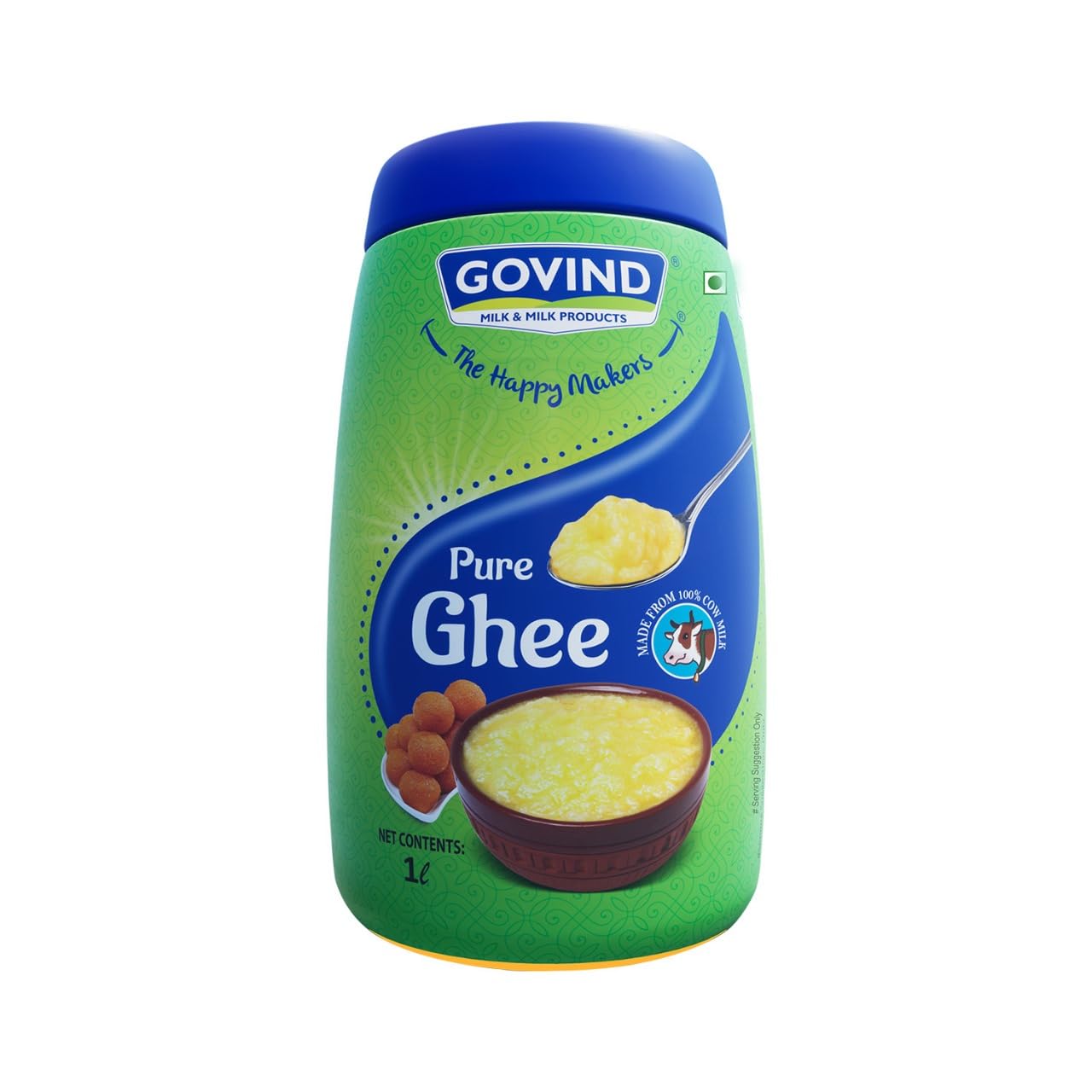 Govind Pure Cow Ghee,India Ka Origina Super Food 99.7% Fat, Rich Texture No Artificial Coloring, Ideal for Healthy Cooking & Digestion. (Cow Ghee 1 Ltr Jar) Govind Pure Cow Ghee,India Ka Origina Super Food 99.7% Fat, Rich Texture No Artificial Coloring, Ideal for Healthy Cooking & Digestion. (Cow Ghee 1 Ltr Jar)