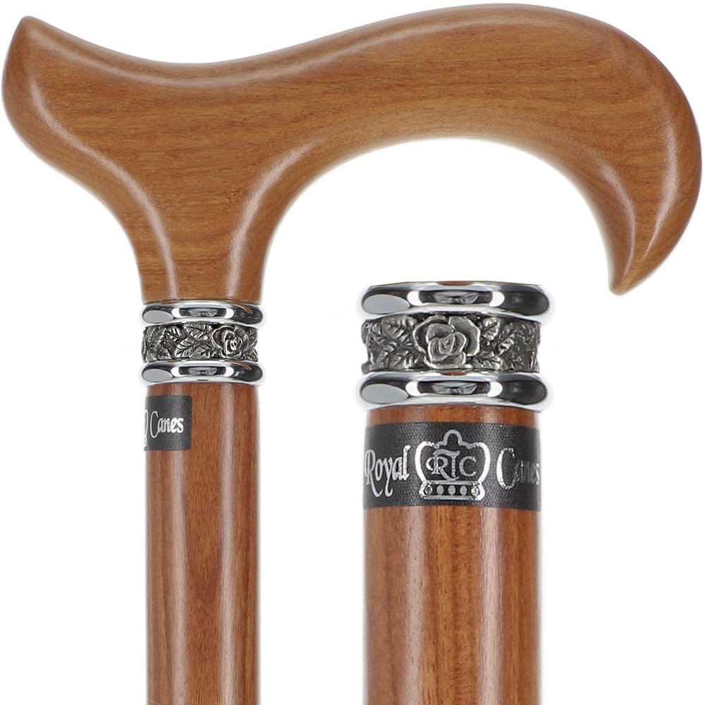 Royal RC Canes Stylish Walking Sticks – Derby Walking Canes with Wood Shaft and Pewter Collar – Colorful Cane Best Gift for Men and Women – Portable Wooden Derby Cane Safe to Walk.