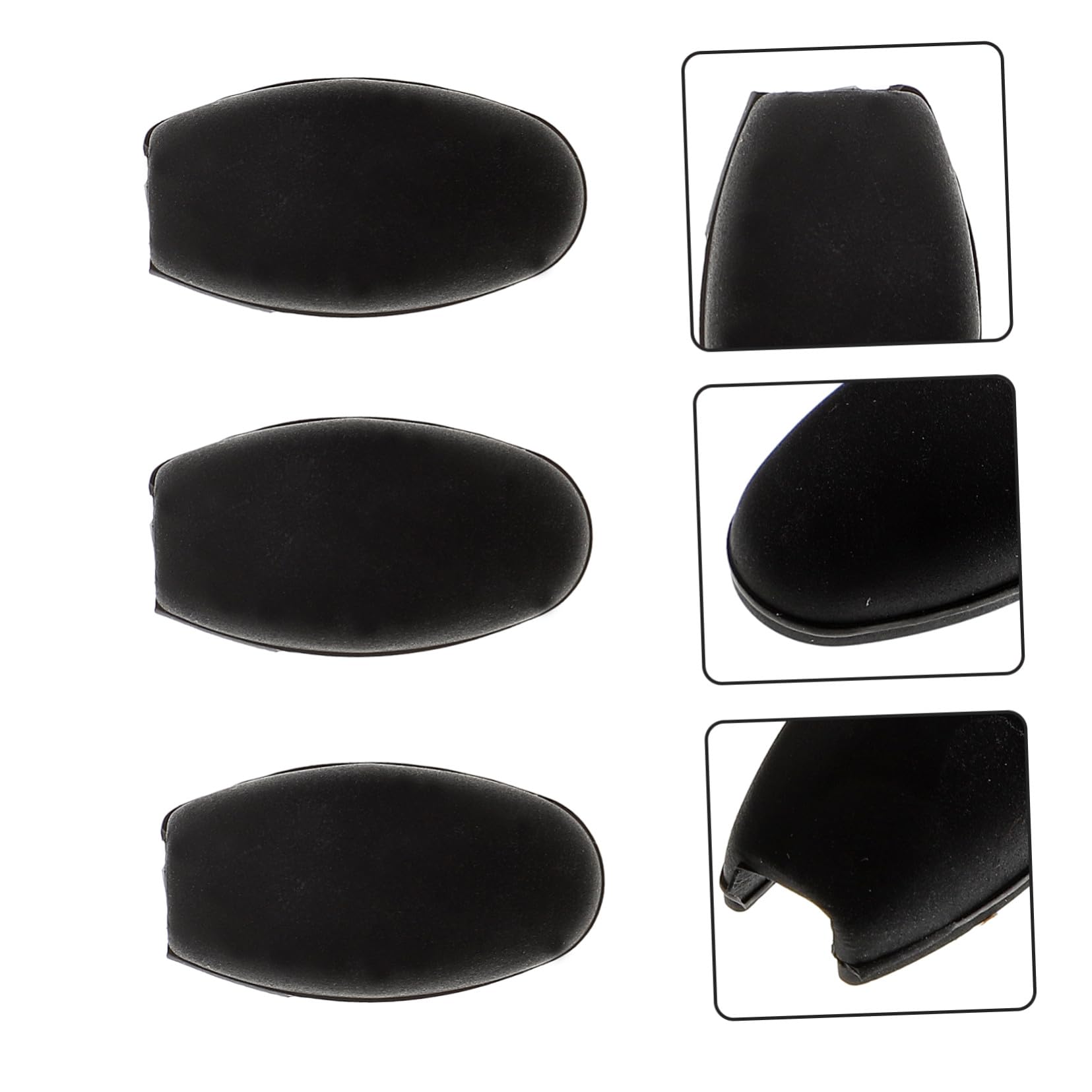 HANABASS Couvercle de Clé Latérale de Saxophone, Coussin de Paume Noir en Caoutchouc, Lot de 3 Pièces, Remplacement Facile pour Accessoire de Protection