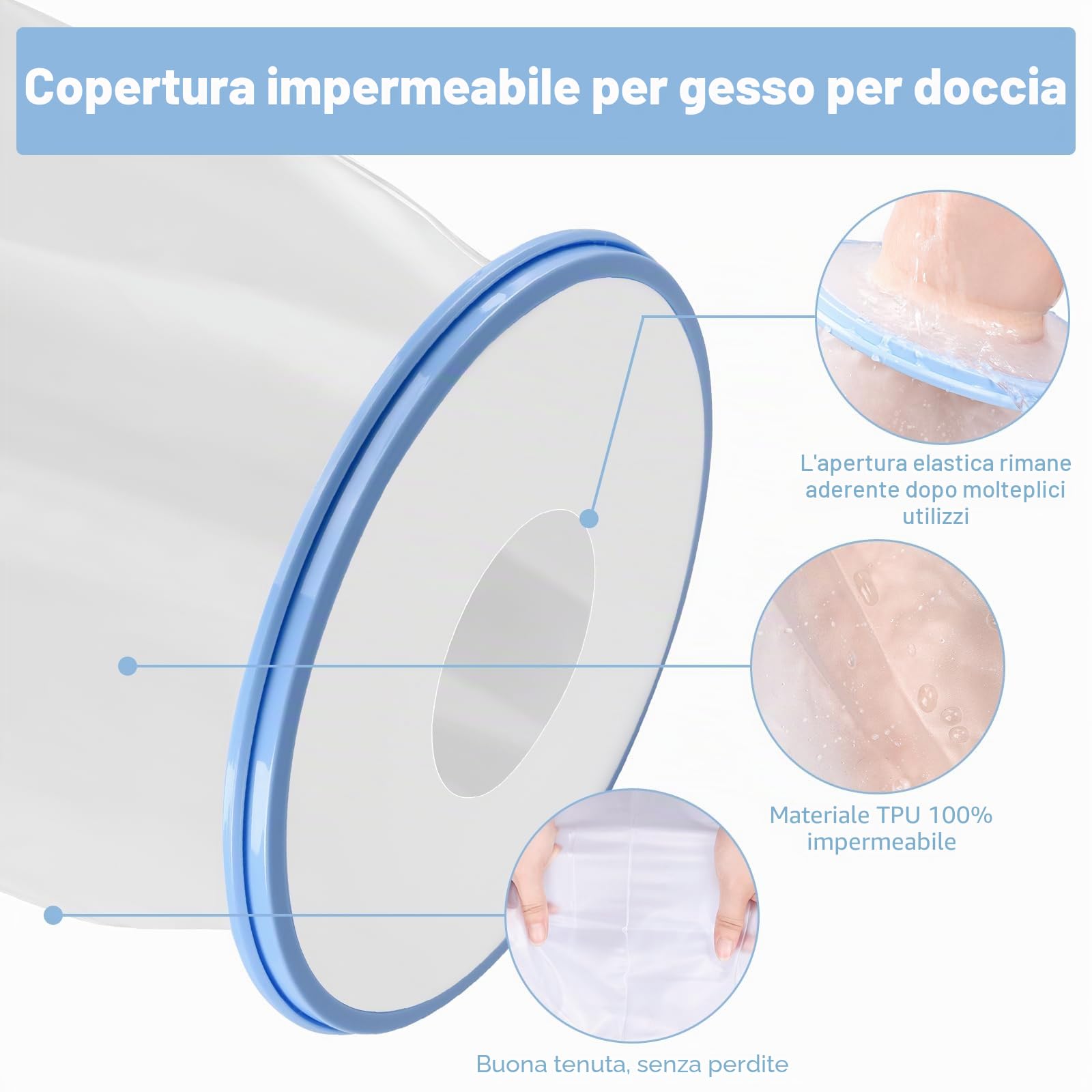 Protettore Gesso Braccio, Adulta Copri Braccio Impermeabile Impermeabile Per Polso Rotto, Gomito, Riutilizzabile Bende Gessate Protettore Mantieni Ferite e Bende Asciutte