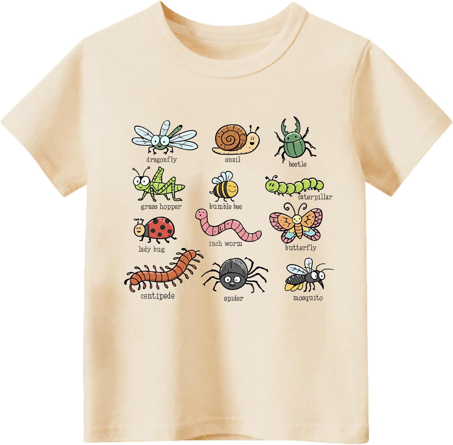 Kids Short Sleeve Shirts Toddler Boys Girls Crewneck Tees Curls Monster Truck Raccoon Cute 2-7Years