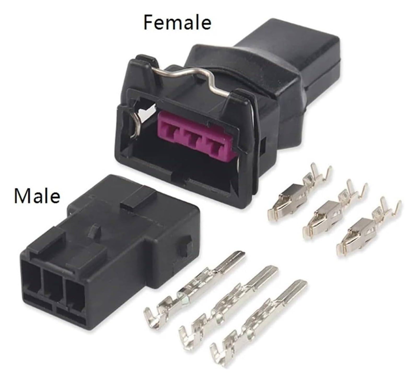 Kfz-Kabelverbinder, 3-polig, Kfz-EV1, elektrischer Kabelverbinder, schwarz, männlich, weiblich, 443906233, Autowartung(3p female male,20 sets)