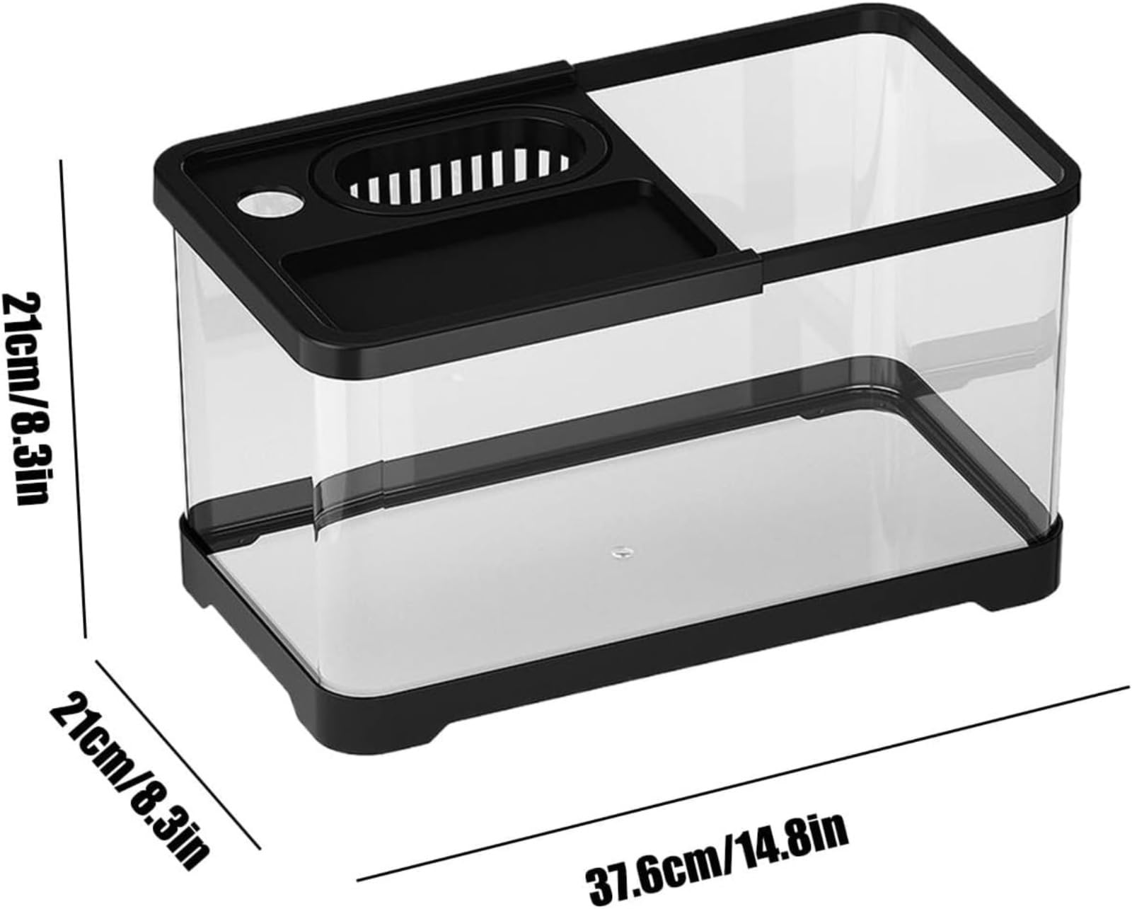 Nano Aquarium Compact - Kit Complet pour Chambre d'enfant - Décoration d'aquarium en Verre - Kit Complet de Bassin à Poissons LED - Mini débutant - pour Les débutants - Soin des Animaux,aquarium de bu