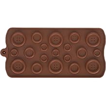 Chocolate Mold Candy Mold Silicone Button Shape Non Stick Food Grade Silicone Heat 22 x 10.5cm with Microwave Oven Dishwasher Safe for Fondant Pastries Candy