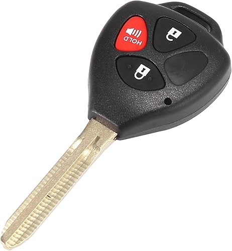uxcell Funda de repuesto para llavero de coche HYQ12BBY para Toyota Camry 2007-2010 4 botones de llave negro